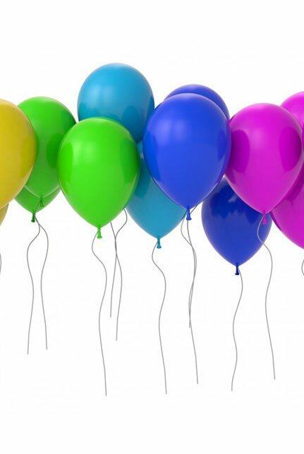 Colorful helium balloons